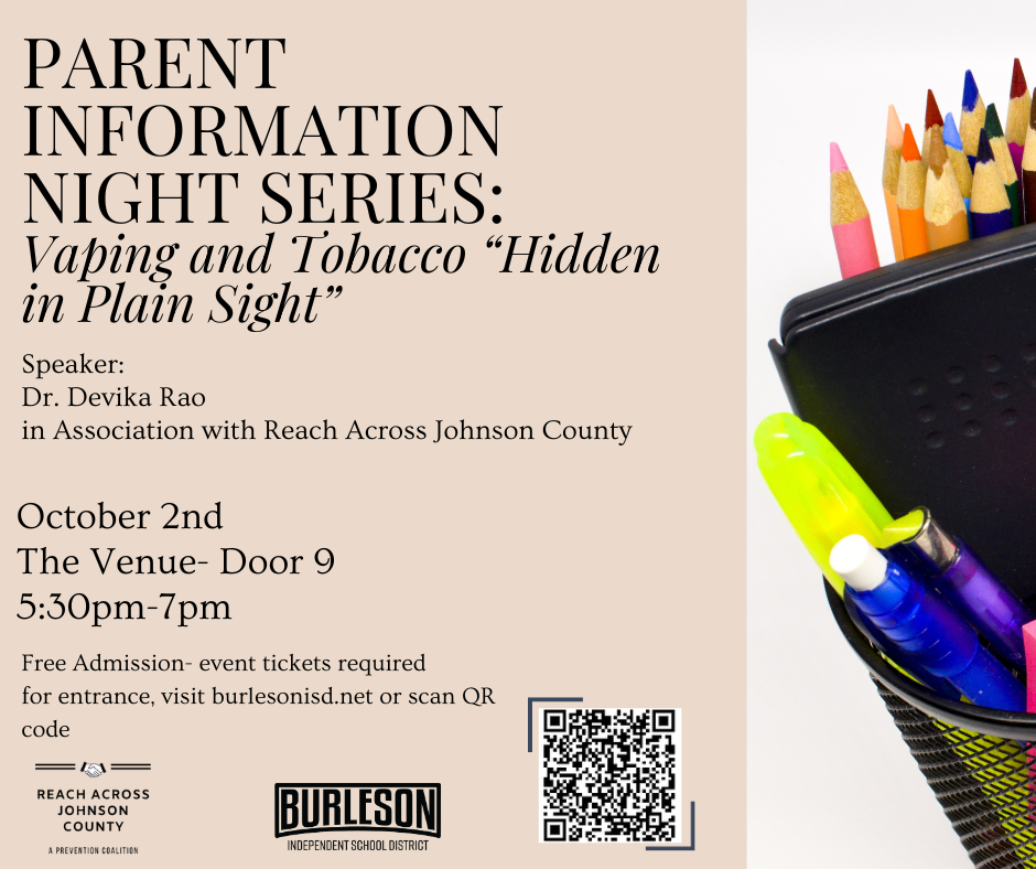  Image, Parent Information Night: Vaping and Tobacco